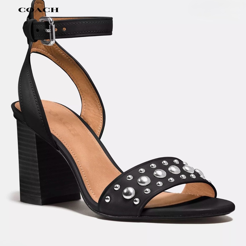Coach Black Studded Heels